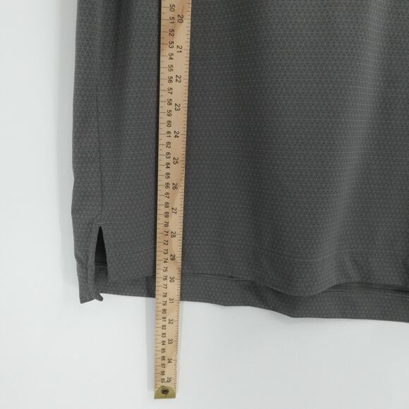 Footjoy Polo Shirt Men Large Gray Geometric Whitefish Lake Golf Polo Performance - Picture 5 of 12